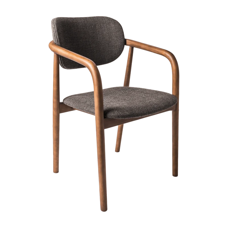 Chaise avec accoudoirs en frêne gris Henry - Pols Potten