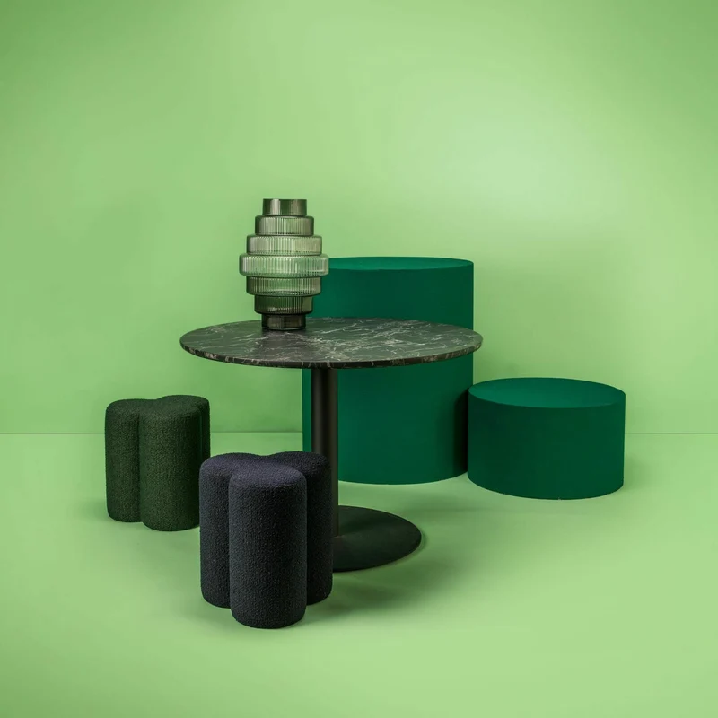 Tabouret trèfle en tissu vert Clover - Pols Potten