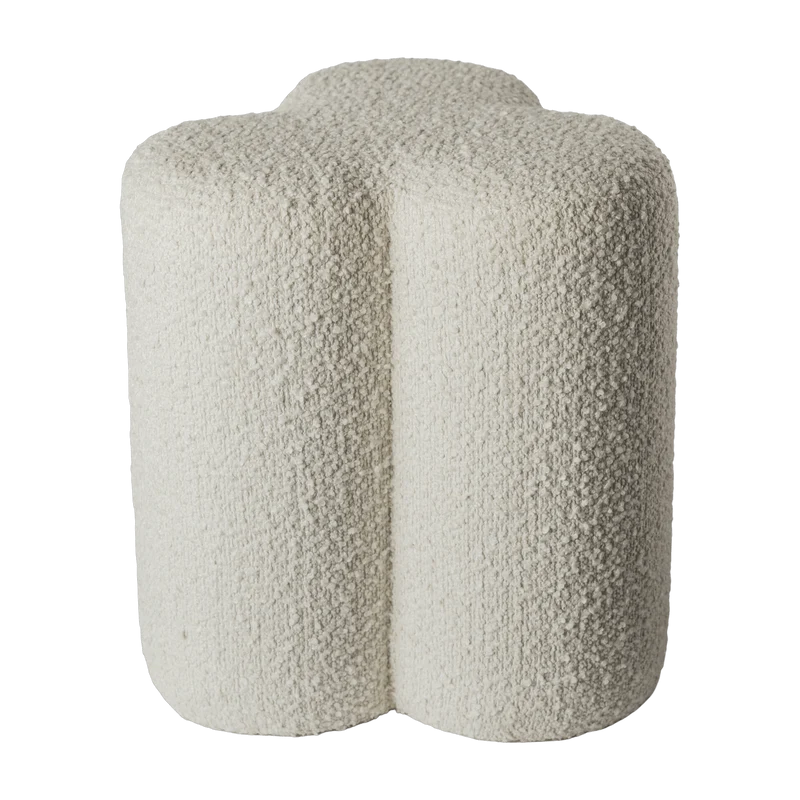 Tabouret trèfle en tissu écru Clover - Pols Potten