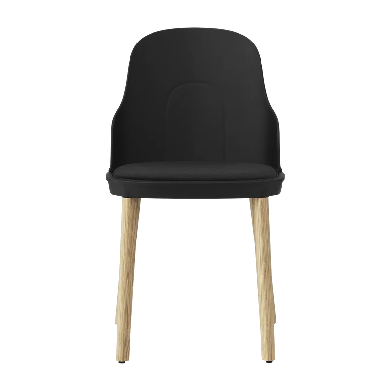 Chaise à l'assise en tissu canvas noir et au piètement en chêne Allez noir - Normann Copenhagen