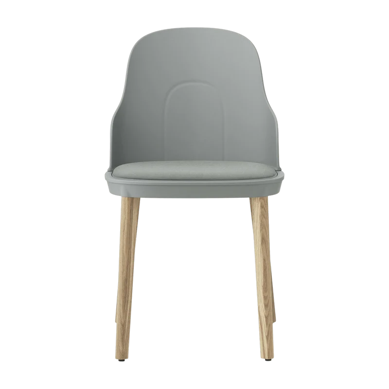 Chaise à l'assise en tissu canvas gris et au piètement en chêne Allez Grey - Normann Copenhagen