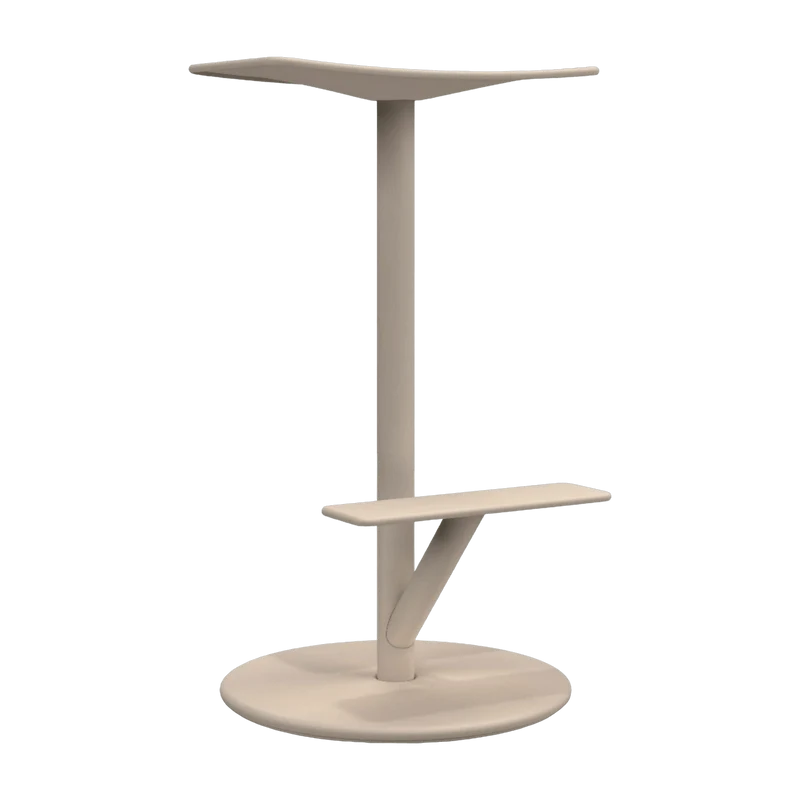Tabouret en acier mat 66 cm ivoire Sequoia - Magis