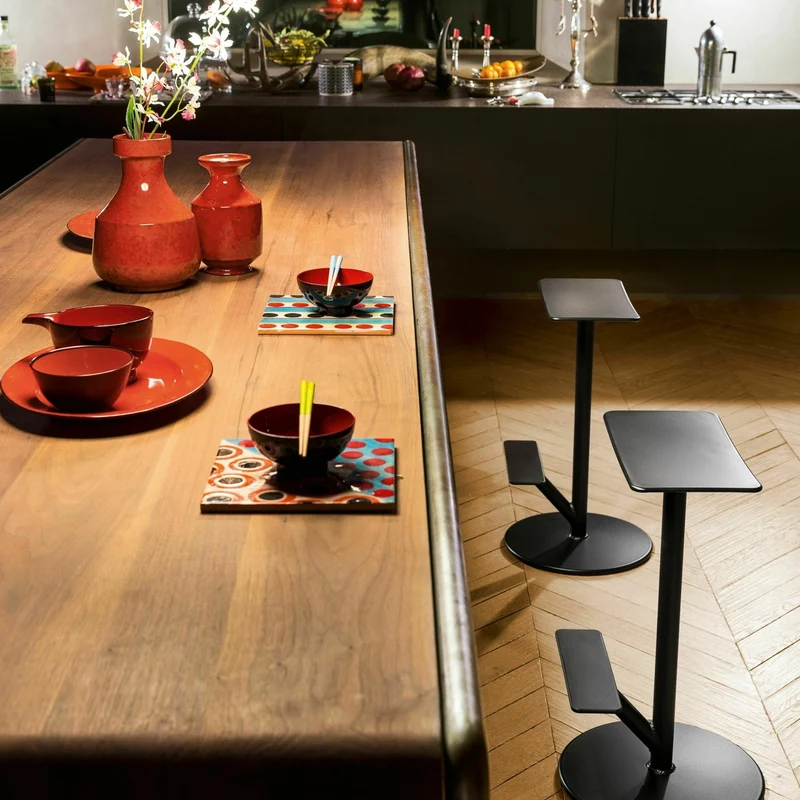 Tabouret en acier mat 66 cm ochre Sequoia - Magis
