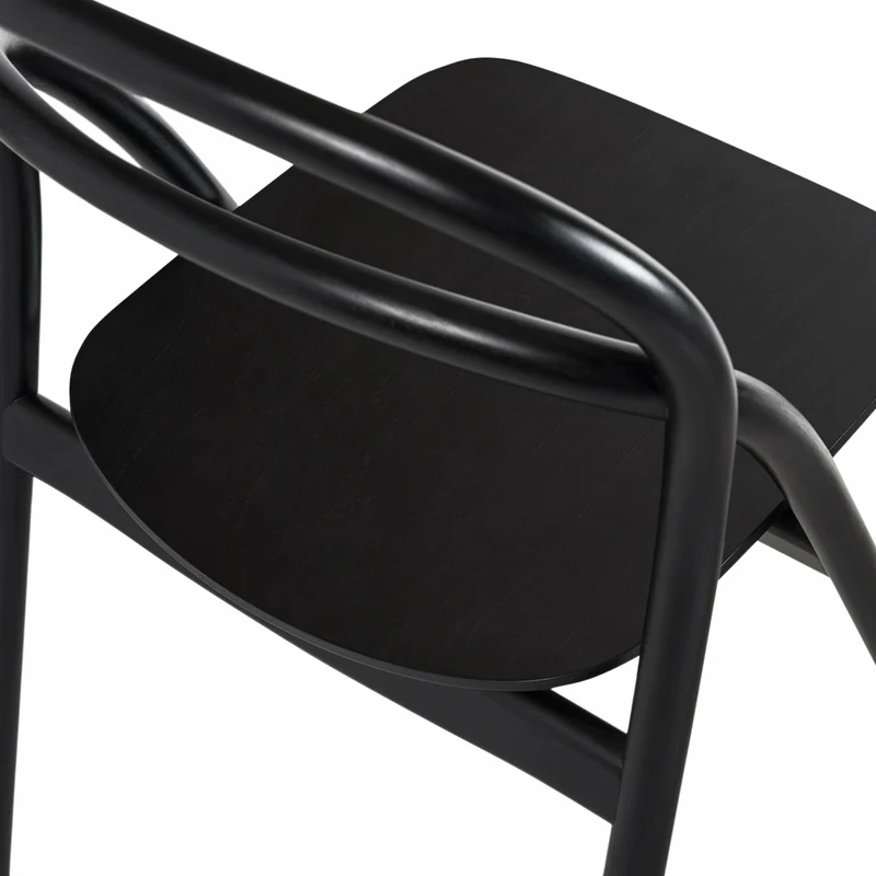 Chaise en bois noir Udon - Hem