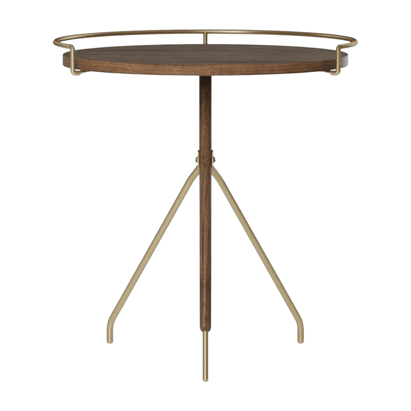 Table d'appoint en noyer massif 45 cm Umanoff - Audo