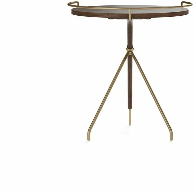 Table d'appoint en noyer massif 45 cm Umanoff - Audo