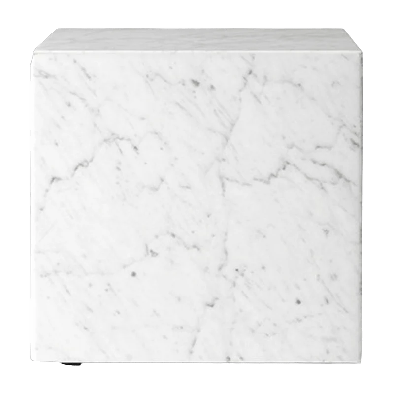 Table d'appoint cube en marbre blanc Plinth Cubic - Audo
