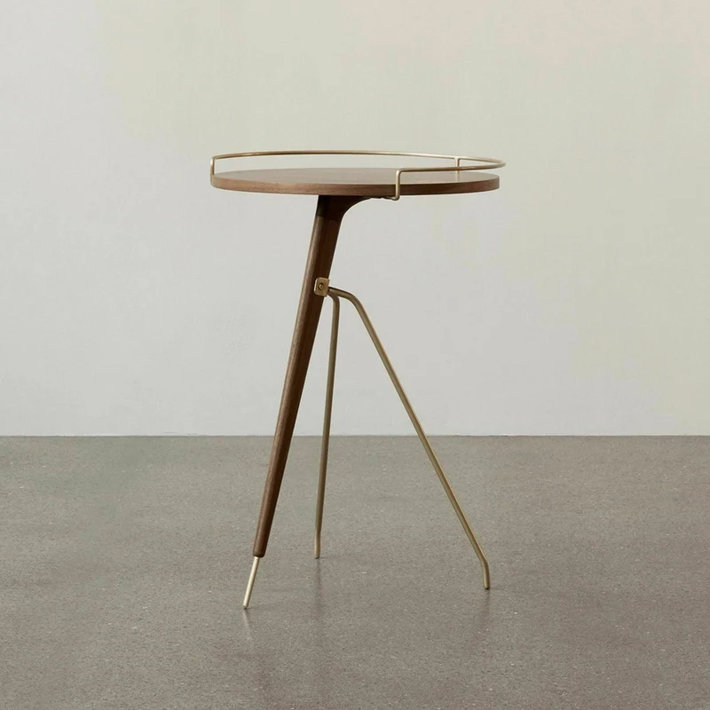 Table d'appoint en noyer massif 60 cm Umanoff - Audo