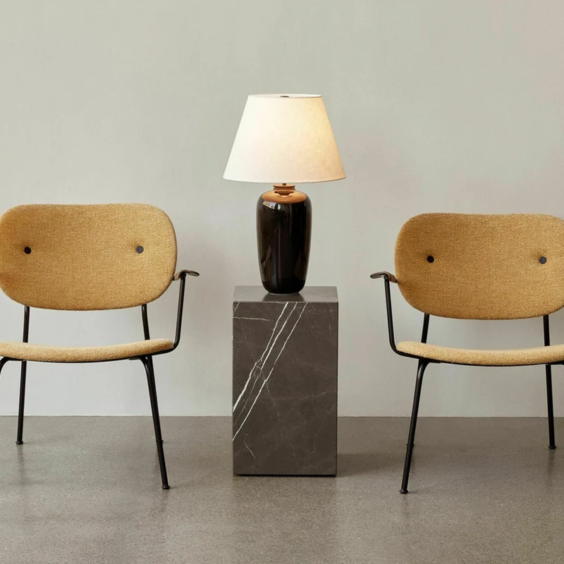 Table d'appoint en marbre blanc 51 x 30 cm Plinth Tall - Audo