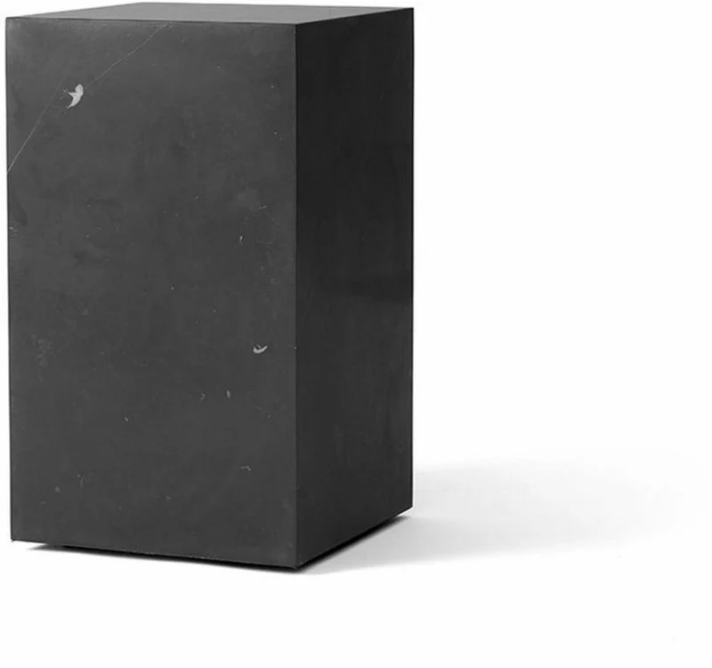 Table d'appoint en marbre noir 51 x 30 cm Plinth Tall - Audo