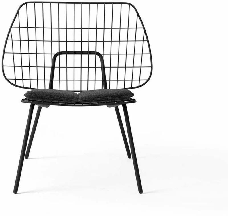 Chaise lounge en métal noir WM - Audo