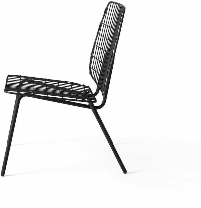 Chaise lounge en métal noir WM - Audo