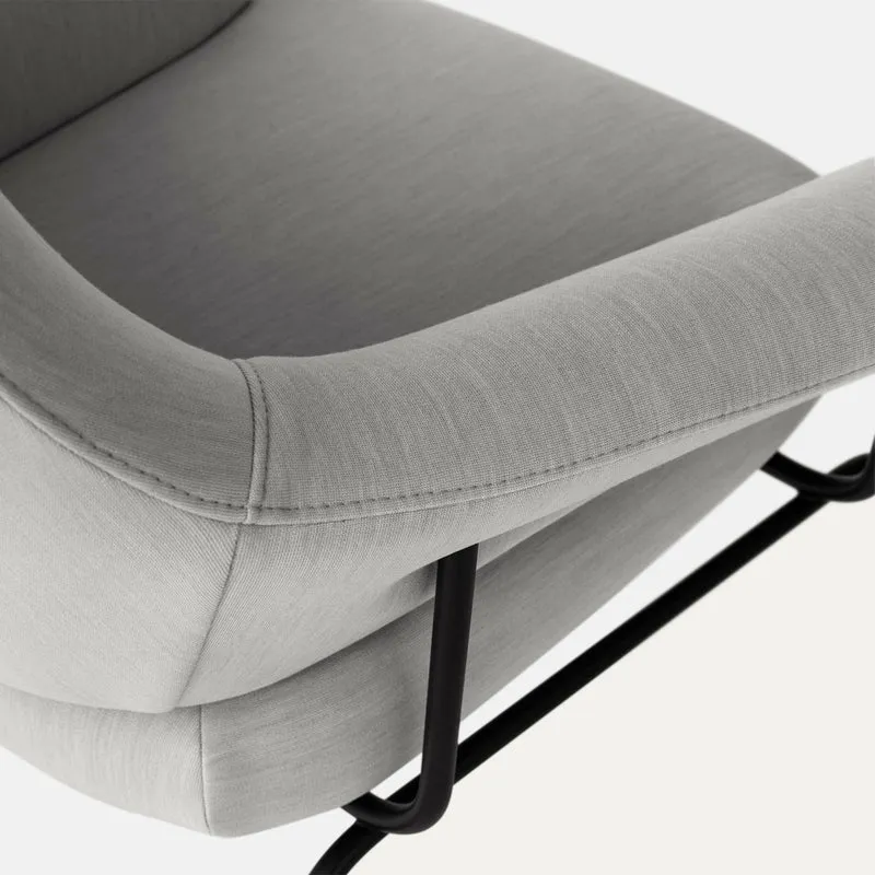 Fauteuil en tissu Shell Hai - Hem