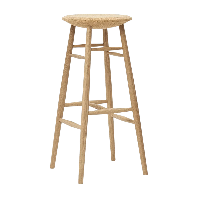 Tabouret de bar en liège clair et bois naturel Drifted - Hem