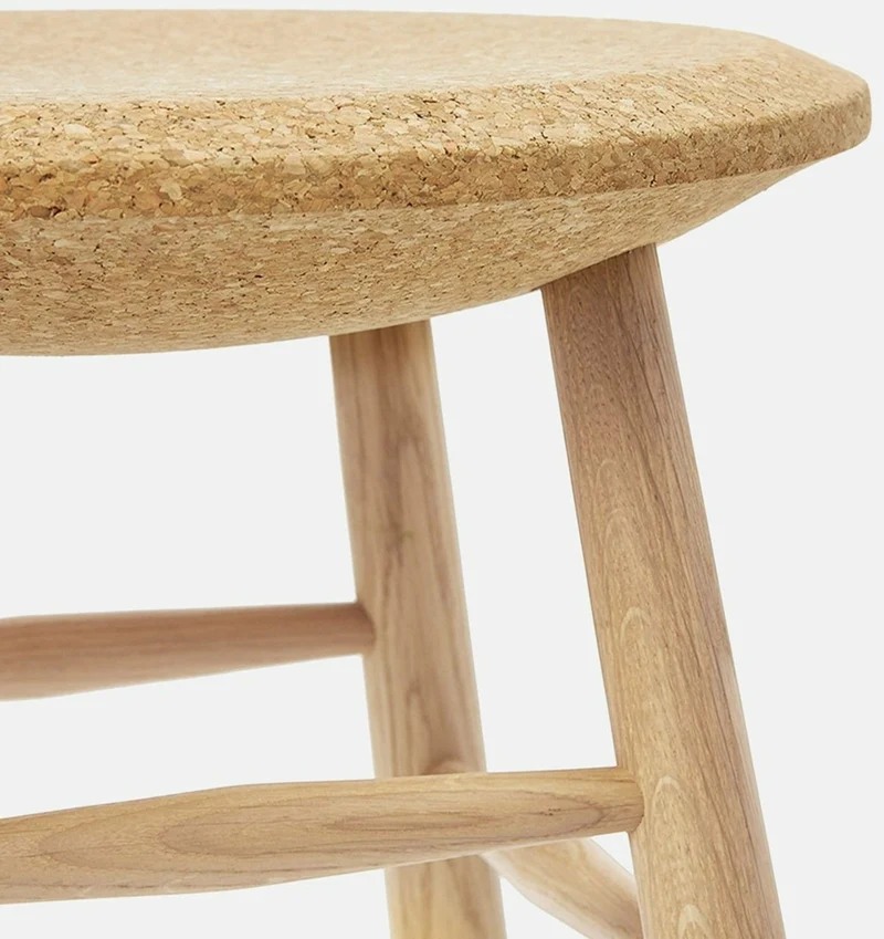 Tabouret de bar en liège clair et bois naturel Drifted - Hem