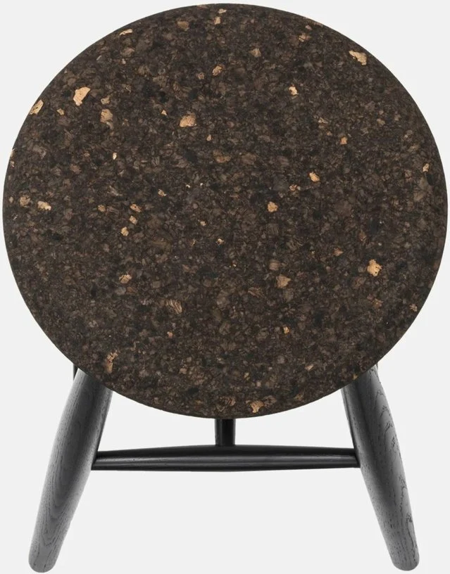 Tabouret en liège foncé et bois noir Drifted - Hem