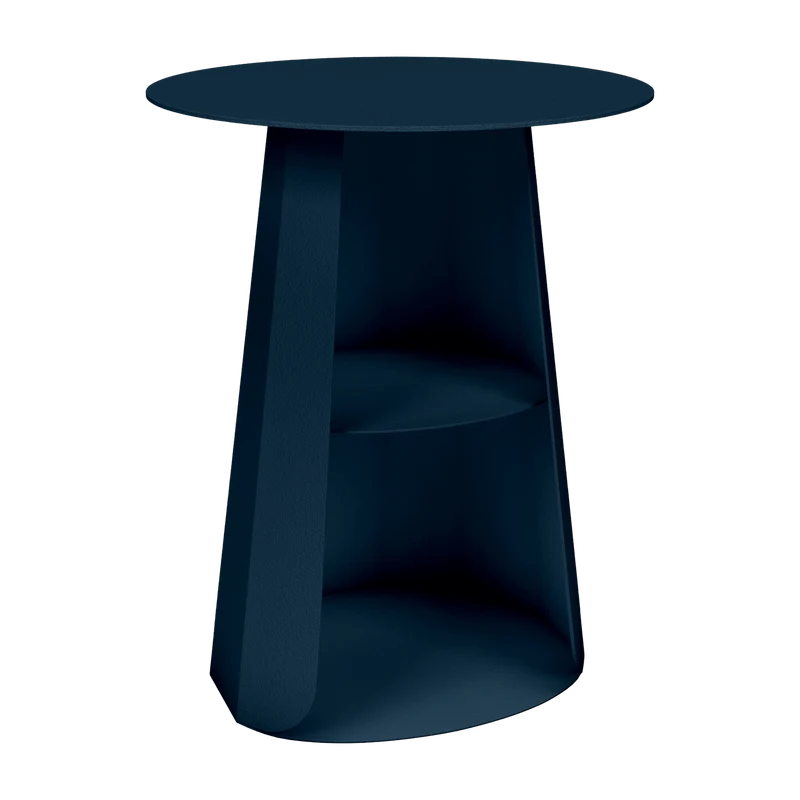Table de chevet en acier denim 39 cm Ankara - Matière Grise
