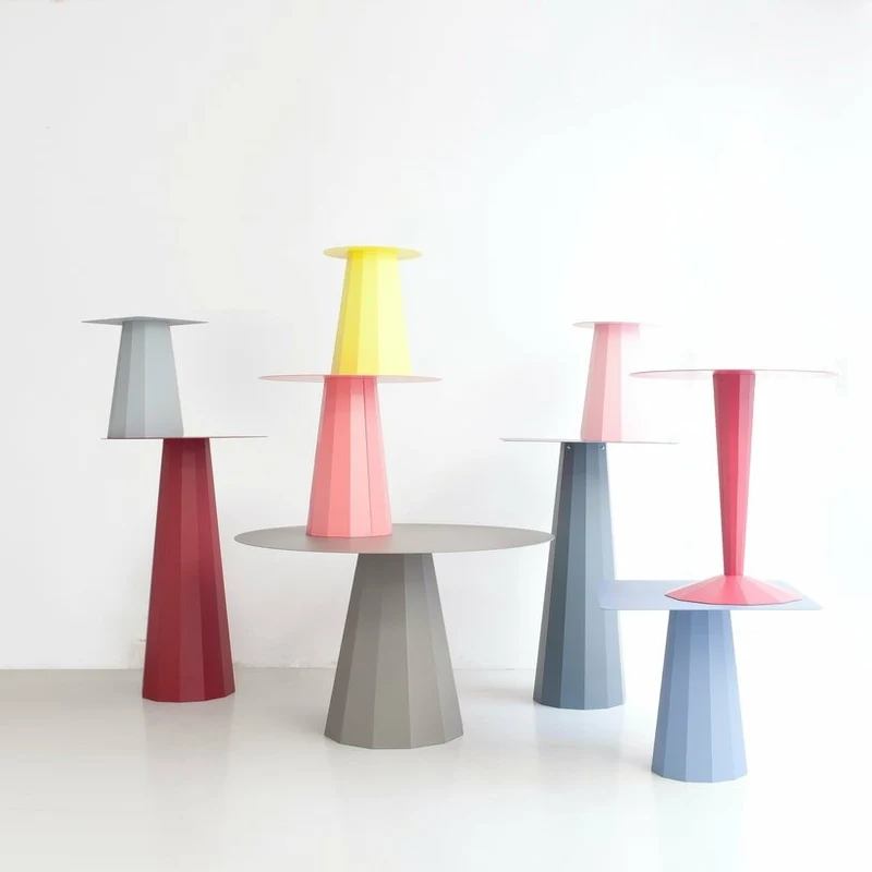 Table de chevet en acier anthracite 39 cm Ankara - Matière Grise