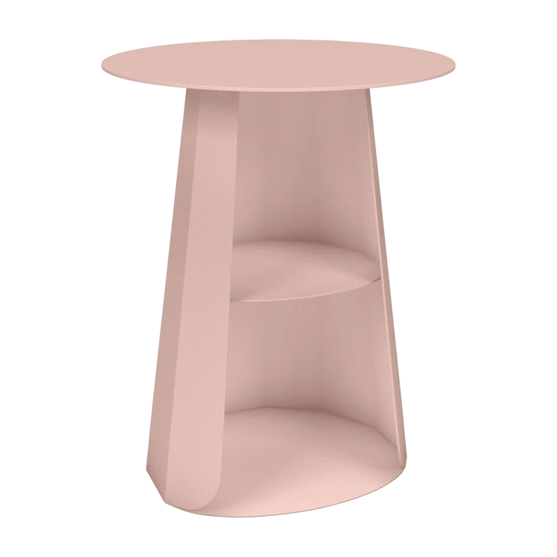 Table de chevet en acier baby pink 39 cm Ankara - Matière Grise
