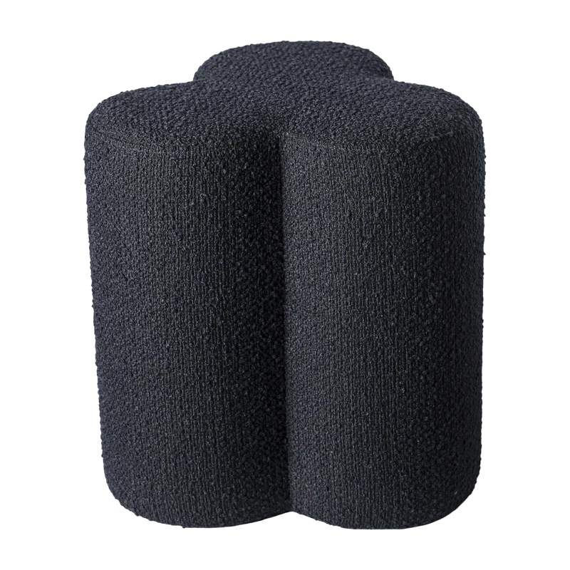 Tabouret trèfle en tissu bleu marine Clover - Pols Potten