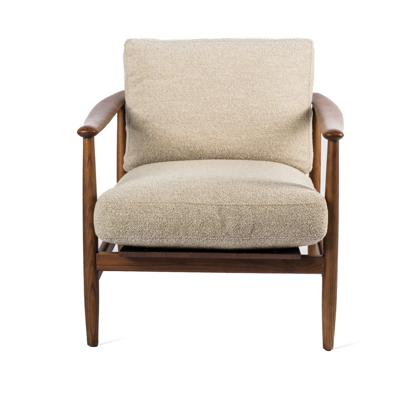 Fauteuil en frêne et tissu beige Todd - Pols Potten