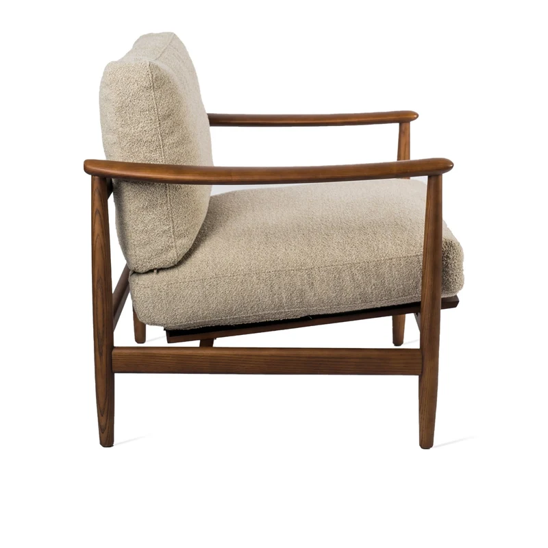 Fauteuil en frêne et tissu beige Todd - Pols Potten