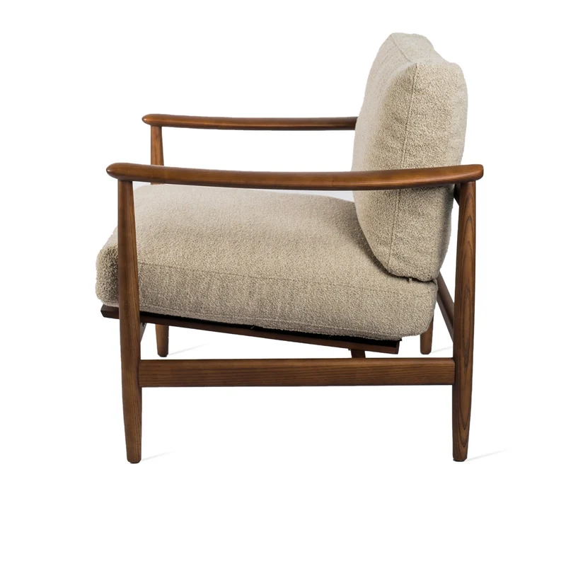 Fauteuil en frêne et tissu beige Todd - Pols Potten