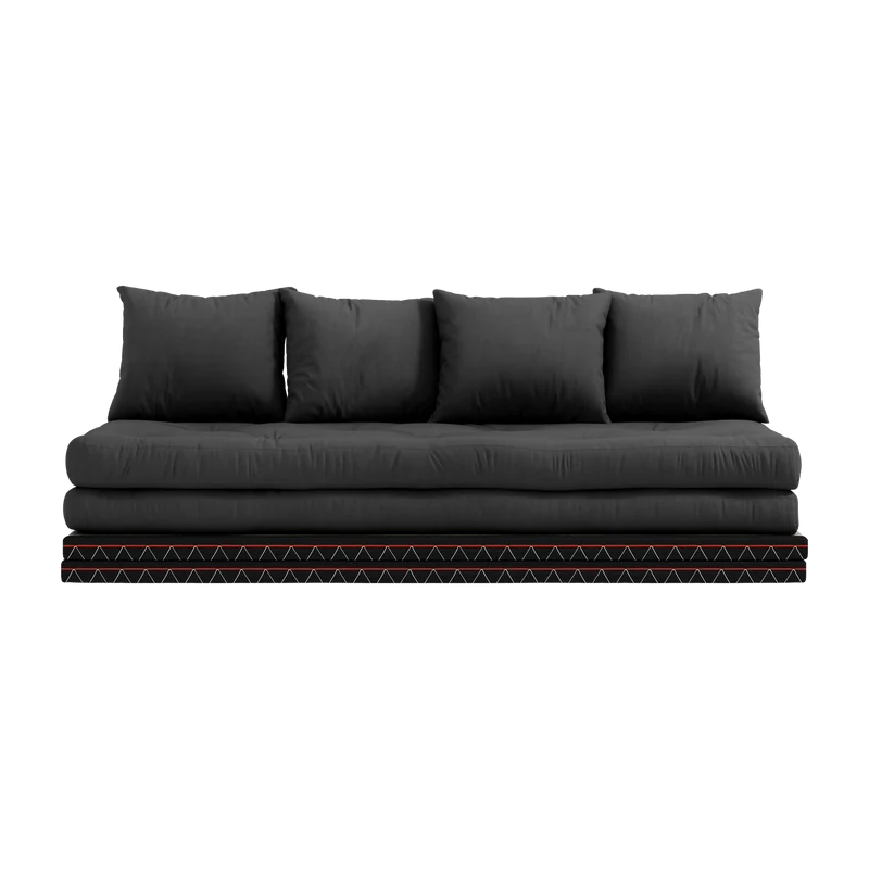 Canapé-futon gris foncé en coton Chico Sofa - Karup Design
