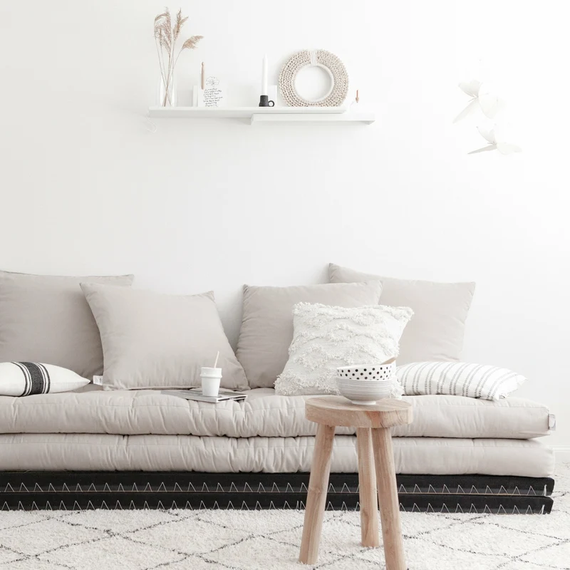 Canapé-futon gris foncé en coton Chico Sofa - Karup Design