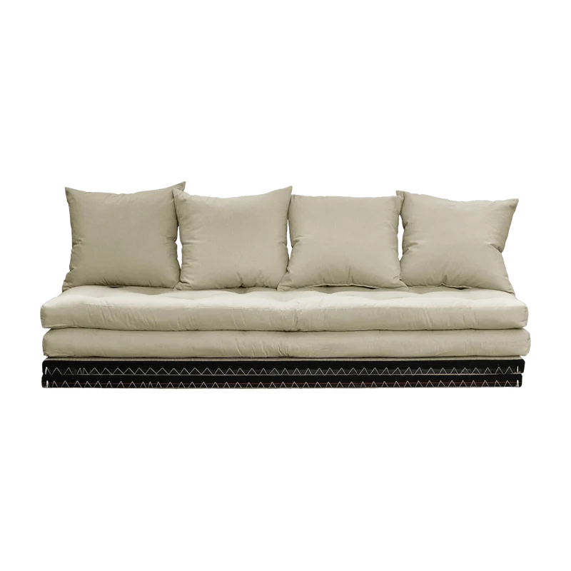Canapé-futon beige en coton Chico Sofa - Karup Design