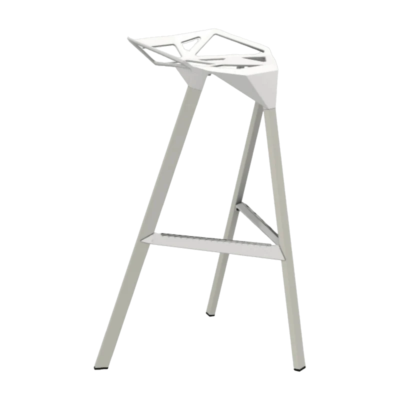 Tabouret en aluminium blanc 77 cm One - Magis