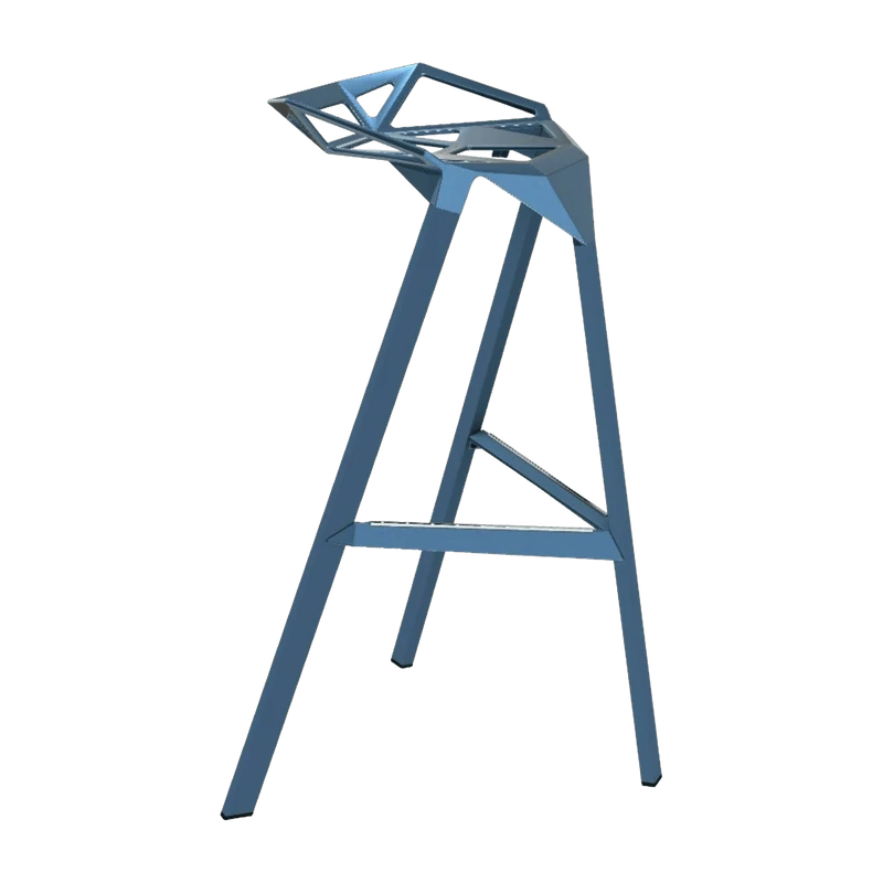 Tabouret en aluminium bleu 77 cm One - Magis