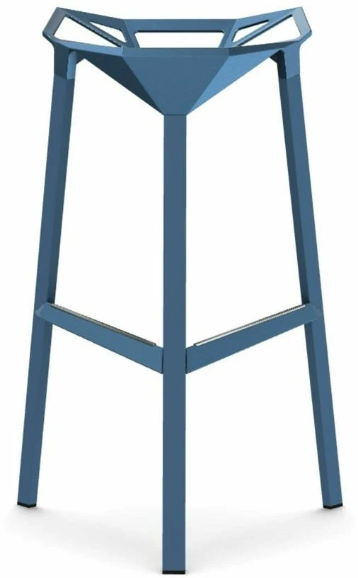 Tabouret en aluminium bleu 77 cm One - Magis