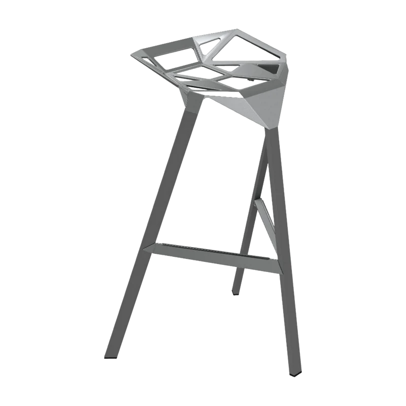 Tabouret en aluminium gris 77 cm One - Magis