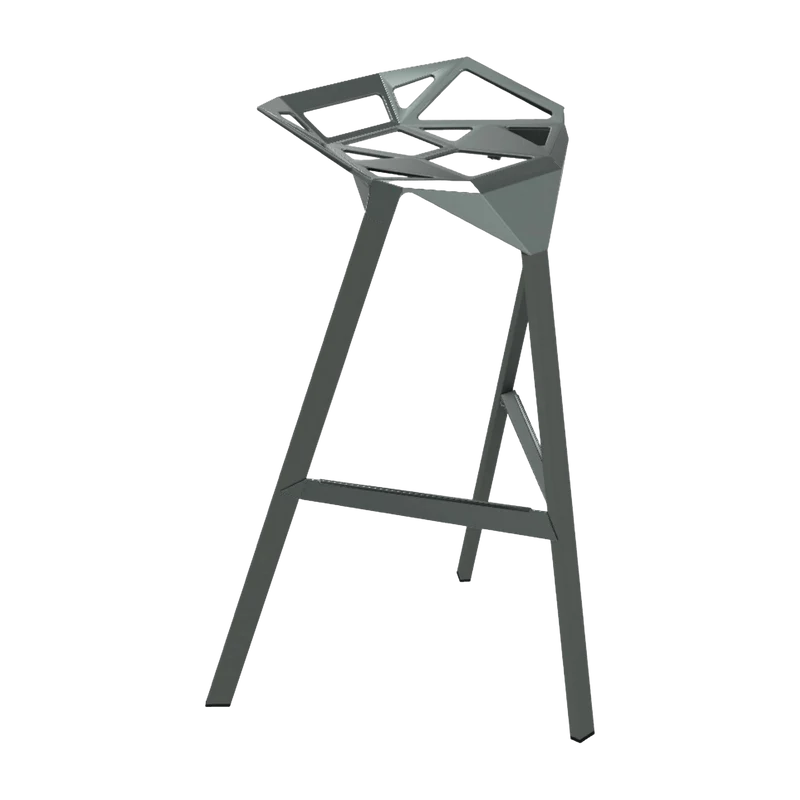 Tabouret en aluminium vert gris 77 cm One - Magis