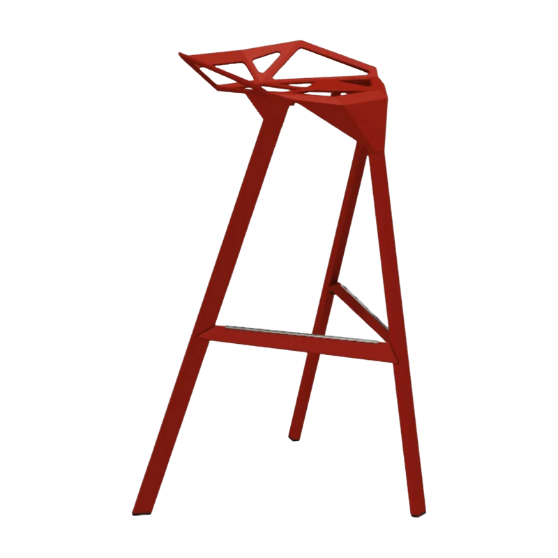 Tabouret en aluminium rouge 77 cm One - Magis