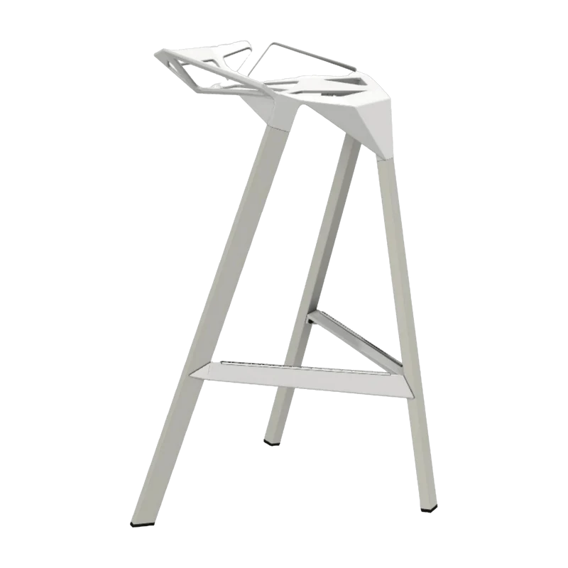 Tabouret en aluminium blanc 67 cm One - Magis