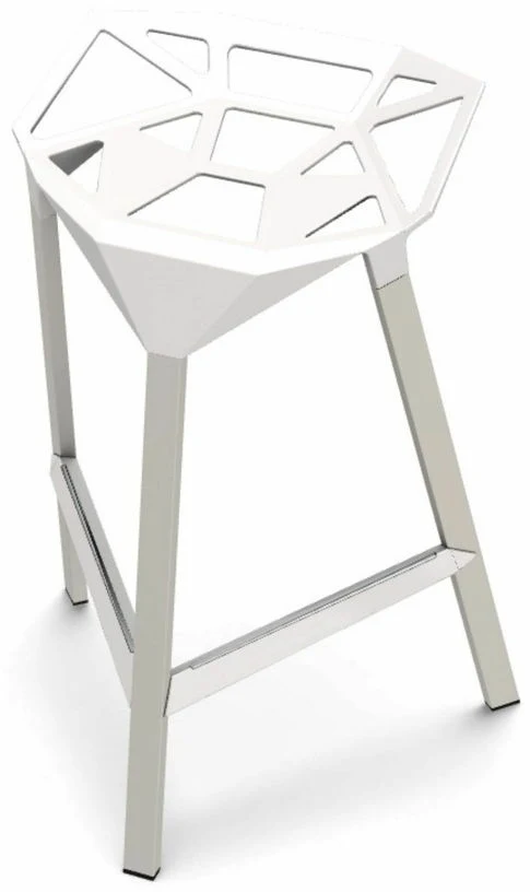 Tabouret en aluminium blanc 67 cm One - Magis