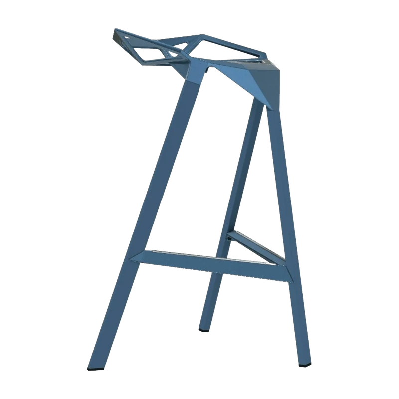 Tabouret en aluminium bleu 67 cm One - Magis