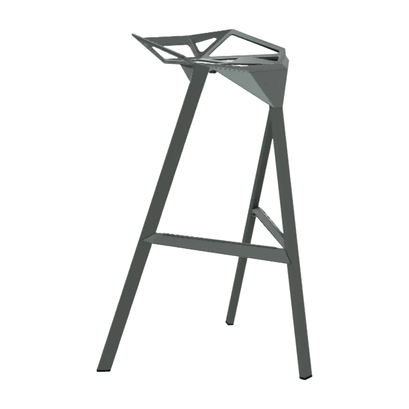 Tabouret en aluminium gris vert 67 cm One - Magis