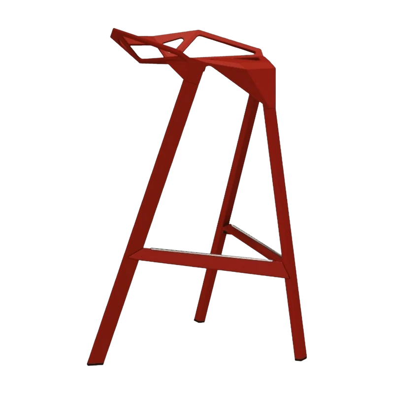 Tabouret en aluminium rouge 67 cm One - Magis