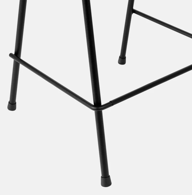 Tabouret de bar 75 cm en bois noir et cadre noir Touchwood - Hem