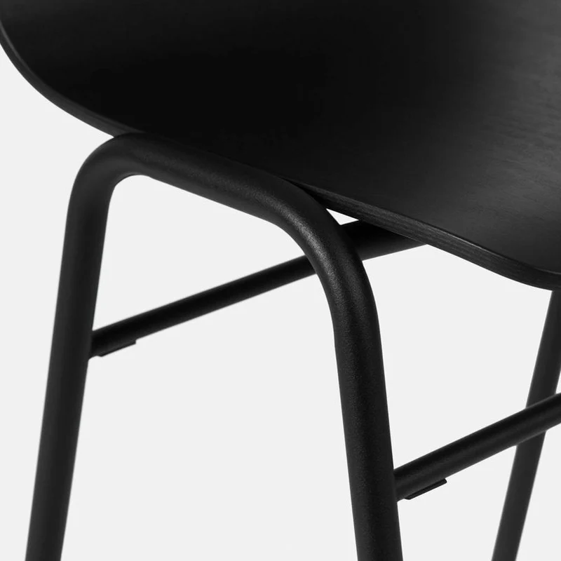 Tabouret de bar 75 cm en bois noir et cadre noir Touchwood - Hem
