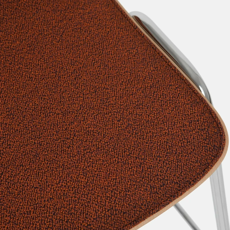 Tabouret de bar 75 cm en tissu rouge et cadre argenté Touchwood - Hem