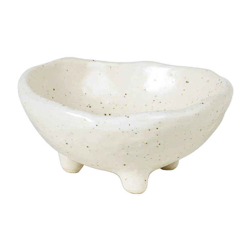 Bol à pieds en grès crème 8,5 cm Nordic Vanilla - Broste Copenhagen