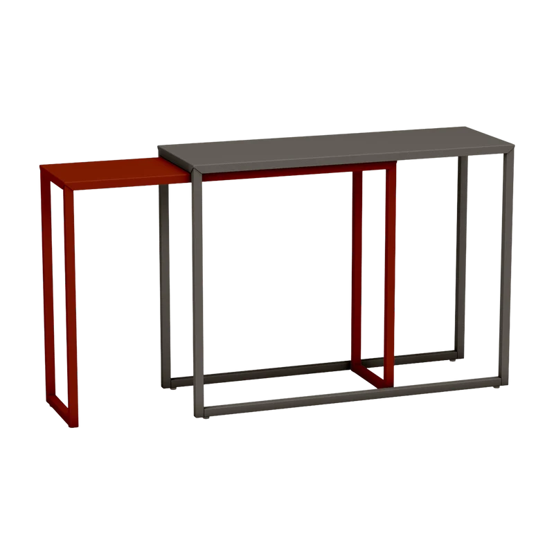 Console coulissante sur le côté taupe et terracotta Rafale - Matière Grise
