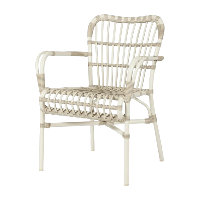 Fauteuil de repas extérieur blanc cassé Lucy - Vincent Sheppard