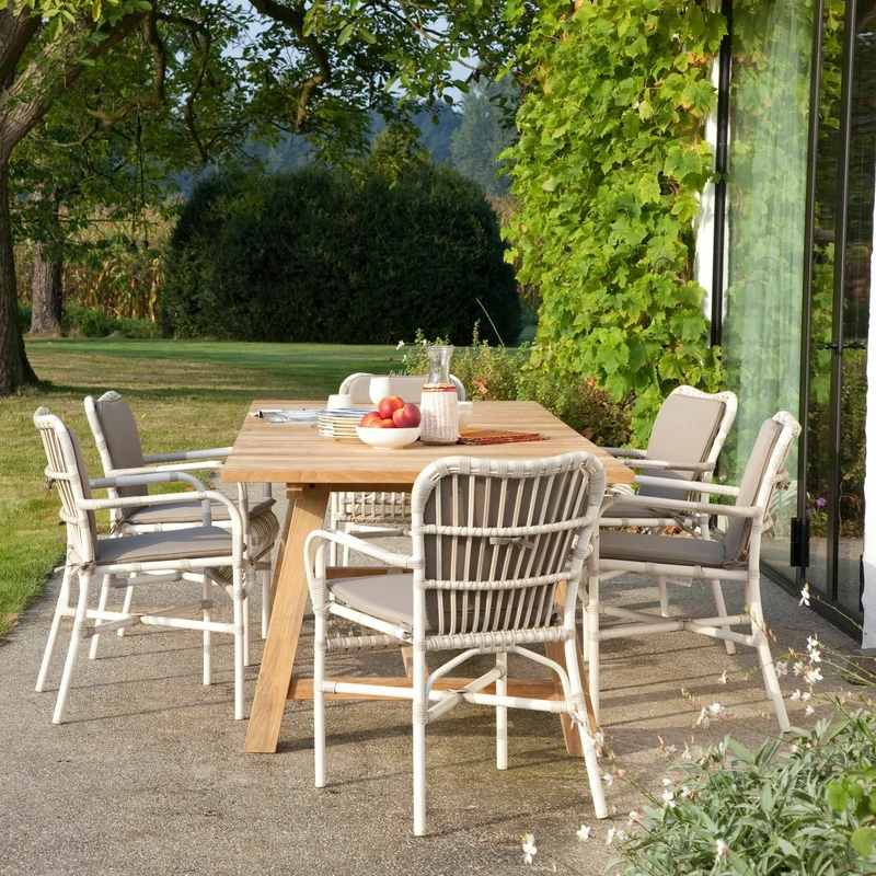 Fauteuil de repas extérieur blanc cassé Lucy - Vincent Sheppard