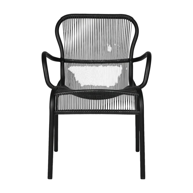 Chaise de repas extérieur noir Loop - Vincent Sheppard