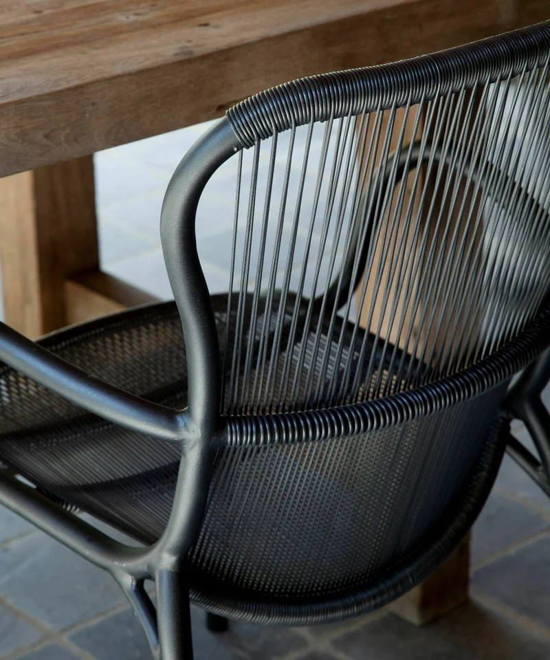 Chaise de repas extérieur noir Loop - Vincent Sheppard